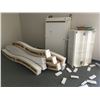 Image 2 : LARGE WHITE PRODUCT DISPLAY SHELVING CABINET WALL SYSTEM (ASSEMBLY REQUIRED)