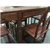 Image 2 : SOLID ROSEWOOD SMALL TEA TABLE WITH 4 MATCHING CHAIRS