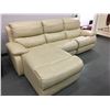 Image 2 : NEW WHITE LEATHER SECTIONAL SOFA WITH POWER RECLINER