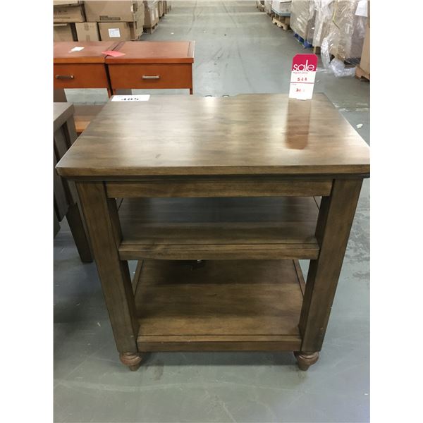 NEW SOLID WOOD END TABLE