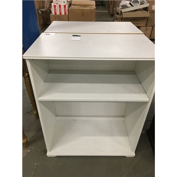 2 PAINTED WHITE BOOKSHELVES (APPROX 3' TALL)