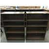 Image 1 : 2 MOCHA BROWN FINISH BOOKSHELVES (APPROX. 4' TALL)