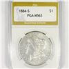 1884-S Morgan Silver Dollar PGA-MS63