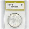 1897-O Morgan Silver Dollar PGA-MS62+