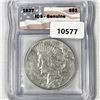 Image 1 : 1927 Silver Peace Dollar ICG-MS60