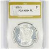 Image 1 : 1878-S Morgan Silver Dollar PGA-MS64 PL
