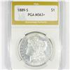 1889-S Morgan Silver Dollar PGA-MS63+