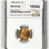 Image 1 : 1909 VDB Wheat Cent NGC-MS65 RD