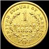 Image 2 : 1853-O Rare Gold Dollar ABOUT UNCIRCULATED