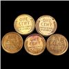 Image 2 : RED Wheat Cents (5) UNCIRCULATED