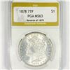 1878 Rev 79 Morgan Silver Dollar PGA-MS63