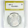 1891-S Morgan Silver Dollar PGA-MS62+