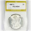 1887-S Morgan Silver Dollar PGA-MS64