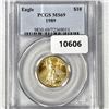 1989 $10 1/4 oz American Gold Eagle PCGS-MS69