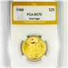 1988 Gold $25 Eagle, 1/2oz PGA-MS70