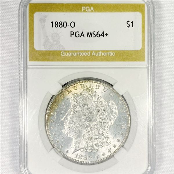 1880-O Morgan Silver Dollar PGA-MS64+