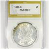 1880-O Morgan Silver Dollar PGA-MS64+