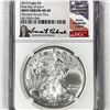 2019 Silver Eagle NGC-MS69 M.E. Obv. Struck Thru