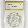 1886-S Morgan Silver Dollar PGA-MS64