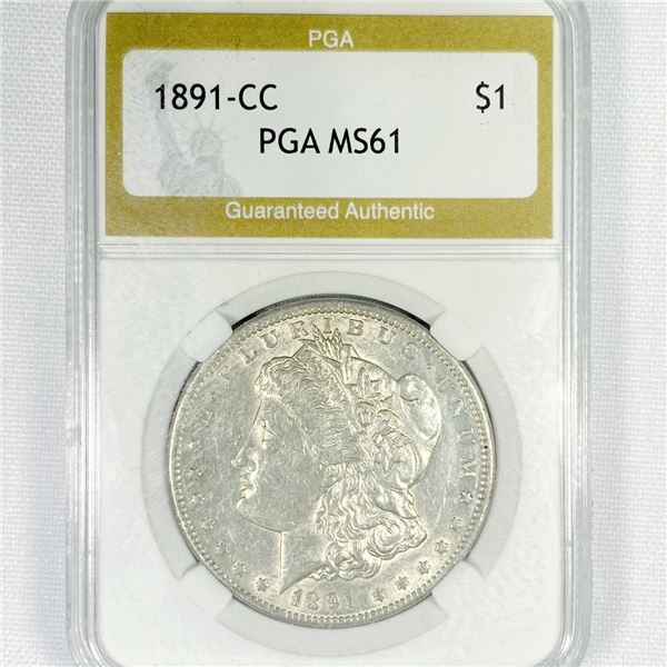 1891-CC Morgan Silver Dollar PGA-MS61
