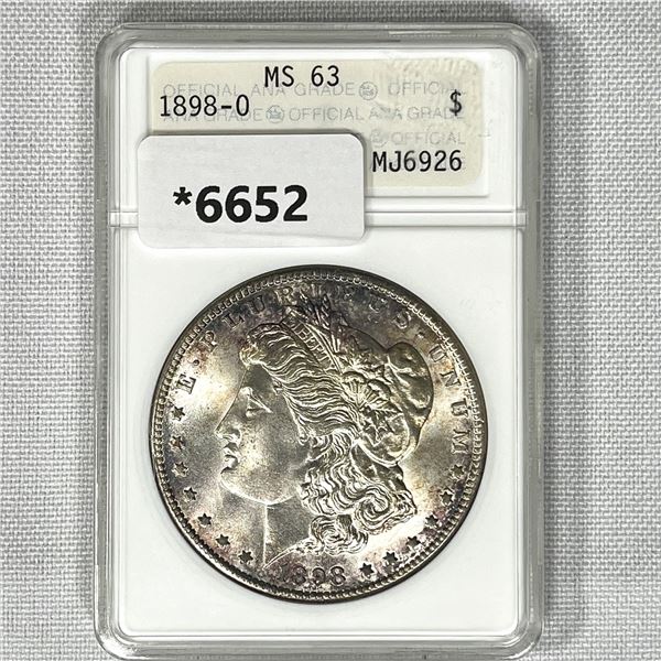 1898-O Morgan Silver Dollar ANA-MS63