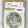 1884-S Morgan Silver Dollar PGA-MS62