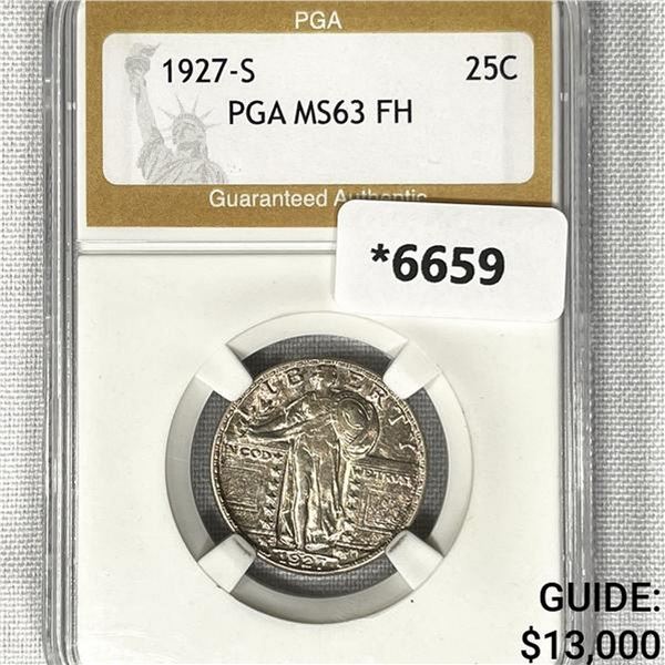1927-S Standing Liberty Quarter PGA-MS63 FH