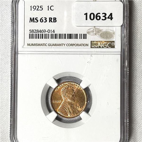1925 Wheat Cent NGC-MS63 RB