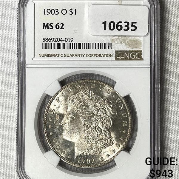 1903-O Morgan Silver Dollar NGC-MS62