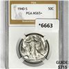 1940-S Walking Liberty Half Dollar PGA-MS65+