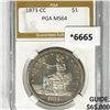 1873-CC Silver Trade Dollar PGA-MS64