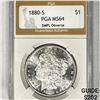 1880-S Morgan Silver Dollar PGA-MS64 DMPL Obv.
