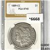 1889-CC Morgan Silver Dollar PGA-XF40