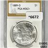 1889-O Morgan Silver Dollar PGA-MS62+