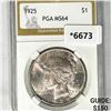 1925 Silver Peace Dollar PGA-MS64