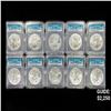 (10) 2021 American Silver Eagles ICG - MS70