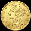 1899 $5 Gold Half Eagle UNCIRCULATED