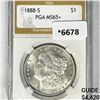 1888-S Morgan Silver Dollar PGA-MS65+