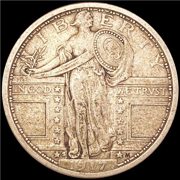 1917-S Ty 1 Standing Liberty Quarter LIGHTLY