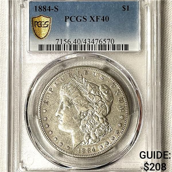 1884-S Morgan Silver Dollar PCGS-XF40