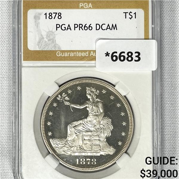 1878 Silver Trade Dollar PGA-PR66 DCAM