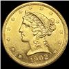 Image 1 : 1902-S $5 Gold Half Eagle UNCIRCULATED