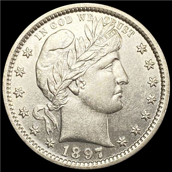 1897 Barber Quarter GEM BU