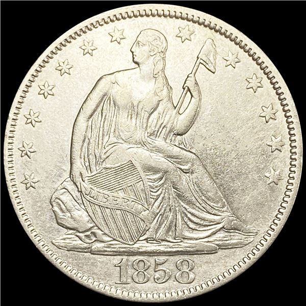 1858 Seated Liberty Half Dollar UNCIRCULATED