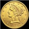 Image 1 : 1899 $5 Gold Half Eagle UNCIRCULATED