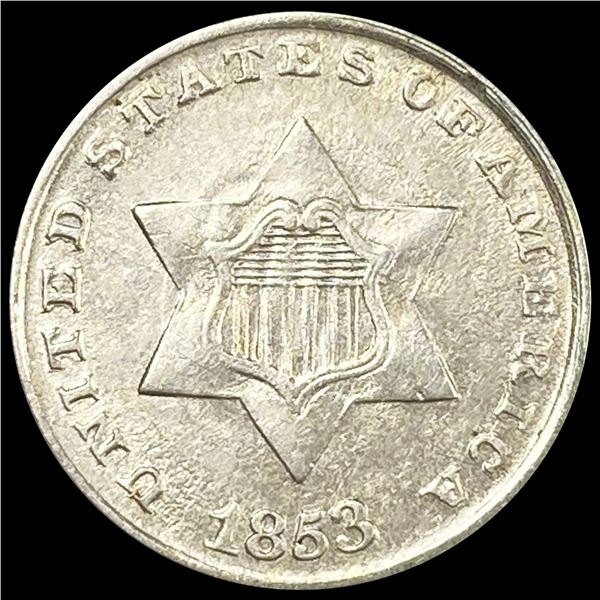 1853 Silver Three Cent UNCIRCULATED