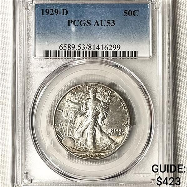 1929-D Walking Liberty Half Dollar PCGS-AU53