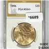 Image 1 : 1896 $20 Gold Double Eagle PGA-MS64+