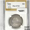 Image 1 : 1802 Draped Bust Half Dollar PGA-VF30