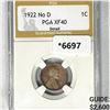 Image 1 : 1922 No D Wheat Cent PGA-XF40 Detail